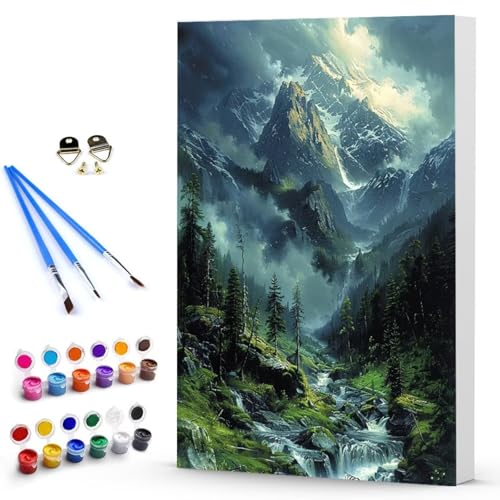 Malen Nach Zahlen Erwachsene Landschaft Malen Nach Zahlen Bastelset Erwachsene, DIY Landschaft Mit Pinseln und Acrylfarben Handgemalt Ölgemälde Leinwand Set, Home Deko (40x60cm) Ohne Rahmen -TL2503U5 von Generic