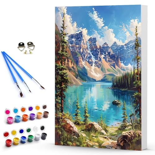 Malen Nach Zahlen Erwachsene Landschaft Malen Nach Zahlen Bastelset Erwachsene, DIY Landschaft Mit Pinseln und Acrylfarben Handgemalt Ölgemälde Leinwand Set, Home Deko 30 x 40 CM Ohne Rahmen -TL25031L von Generic