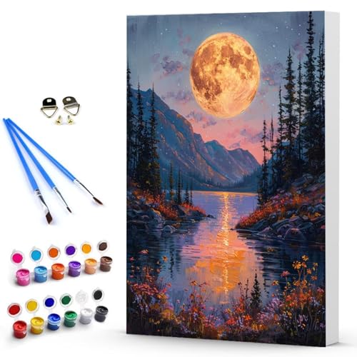 Malen Nach Zahlen Erwachsene Landschaft Malen Nach Zahlen Bastelset Erwachsene, Landschaft Mit Pinseln und Acrylfarben Handgemalt Ölgemälde Leinwand Set, Home Deko (100x135cm) Ohne Rahmen -TL2503CN von Generic