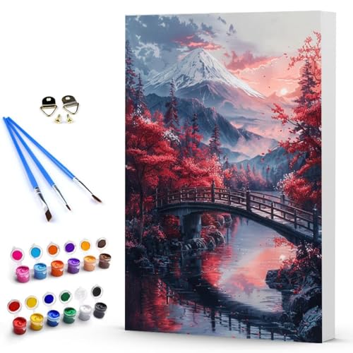 Malen Nach Zahlen Erwachsene Landschaft Malen Nach Zahlen Bastelset Erwachsene, Landschaft Mit Pinseln und Acrylfarben Handgemalt Ölgemälde Leinwand Set, Home Deko (100x135cm) Ohne Rahmen -TL2503N0 von Generic