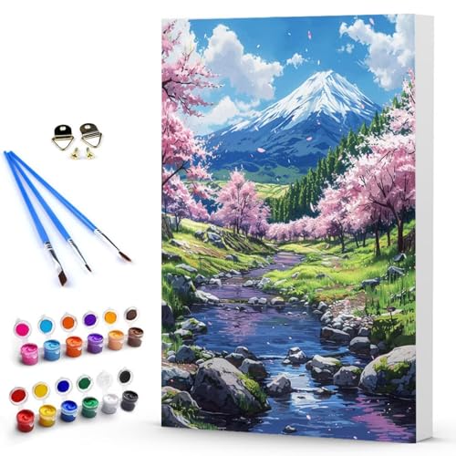 Malen Nach Zahlen Erwachsene Landschaft Malen Nach Zahlen Bastelset Erwachsene, Landschaft Mit Pinseln und Acrylfarben Handgemalt Ölgemälde Leinwand Set, Home Deko 100 x 135 CM Ohne Rahmen -TL25035U von Generic