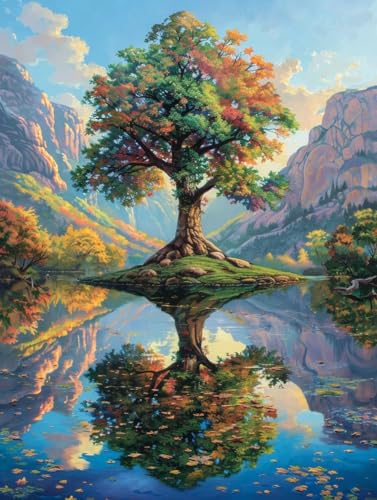 Malen Nach Zahlen Erwachsene Landschaft Malen Nach Zahlen Baum, Painting by Numbers, DIY Basteln Erwachsene Handgemalt Ölgemälde Set Mit Pinseln und Acrylfarbe für Zimmer Deko Geschenke 40x50cm F-7712 Malen Nach Zahlen Erwachsene Landschaft Malen Nach Zahlen Baum, Painting by Numbers, DIY Basteln Erwachsene Handgemalt Ölgemälde Set Mit Pinseln und Acrylfarbe für Zimmer Deko Geschenke 40x50cm F-7712 von Generic