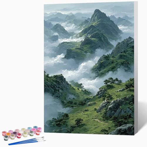 Malen Nach Zahlen Erwachsene Landschaft Malen Nach Zahlen Berge Und FlüSse, Bastelset Erwachsene Mit 3-Pinseln Und Acrylfarbe, Handgemalt öLgemäLde Kit, Geschenke 40 x 60 cm Ohne Rahmen -LKF072302 Malen Nach Zahlen Erwachsene Landschaft Malen Nach Zahlen Berge Und FlüSse, Bastelset Erwachsene Mit 3-Pinseln Und Acrylfarbe, Handgemalt öLgemäLde Kit, Geschenke 40 x 60 cm Ohne Rahmen -LKF072302 von Generic
