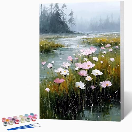 Malen Nach Zahlen Erwachsene Landschaft Malen Nach Zahlen Blumen, Bastelset Erwachsene Mit 3-Pinseln Und Acrylfarbe, DIY Handgemalt öLgemäLde Kit FüR Geschenke, Deko 40 x 60 cm Ohne Rahmen -LKF07599A Malen Nach Zahlen Erwachsene Landschaft Malen Nach Zahlen Blumen, Bastelset Erwachsene Mit 3-Pinseln Und Acrylfarbe, DIY Handgemalt öLgemäLde Kit FüR Geschenke, Deko 40 x 60 cm Ohne Rahmen -LKF07599A von Generic