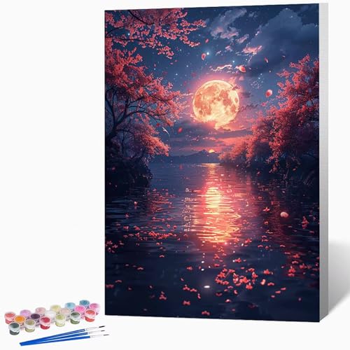 Malen Nach Zahlen Erwachsene Landschaft Malen Nach Zahlen Japan, Bastelset Erwachsene Mit 3-Pinseln Und Acrylfarbe, DIY Handgemalt öLgemäLde Kit FüR Geschenke, Deko 30 x 40 cm Ohne Rahmen -LKF07579R Malen Nach Zahlen Erwachsene Landschaft Malen Nach Zahlen Japan, Bastelset Erwachsene Mit 3-Pinseln Und Acrylfarbe, DIY Handgemalt öLgemäLde Kit FüR Geschenke, Deko 30 x 40 cm Ohne Rahmen -LKF07579R von Generic