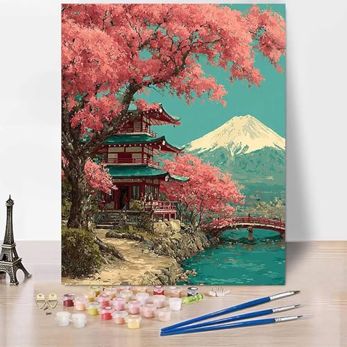 Malen Nach Zahlen Erwachsene Landschaft Malen Nach Zahlen Japan, DIY Set Erwachsene Mit 3 - Pinseln und Acrylfarbe, Handgemalt Ölgemälde für Frauen, Deko Wohnzimmer 100 x 135 cm Ohne Rahmen -XY72G Malen Nach Zahlen Erwachsene Landschaft Malen Nach Zahlen Japan, DIY Set Erwachsene Mit 3 - Pinseln und Acrylfarbe, Handgemalt Ölgemälde für Frauen, Deko Wohnzimmer 100 x 135 cm Ohne Rahmen -XY72G von Generic