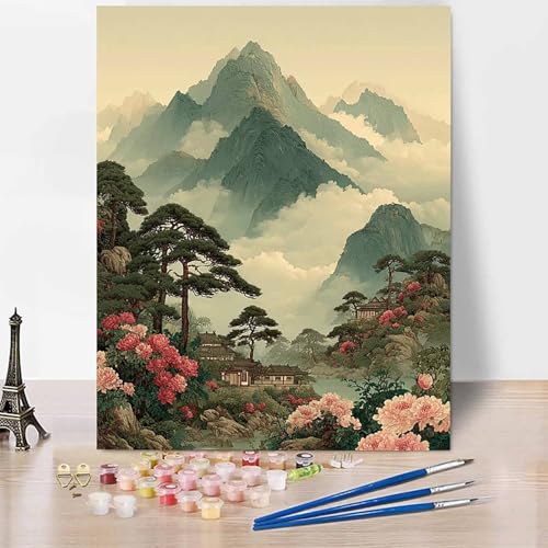 Malen Nach Zahlen Erwachsene Landschaft Malen Nach Zahlen Landschaft, DIY Set Erwachsene Mit 3 - Pinseln und Acrylfarbe, Handgemalt Ölgemälde für Frauen, Deko Wohnzimmer 50×65cm Ohne Rahmen -XY51S Malen Nach Zahlen Erwachsene Landschaft Malen Nach Zahlen Landschaft, DIY Set Erwachsene Mit 3 - Pinseln und Acrylfarbe, Handgemalt Ölgemälde für Frauen, Deko Wohnzimmer 50×65cm Ohne Rahmen -XY51S von Generic