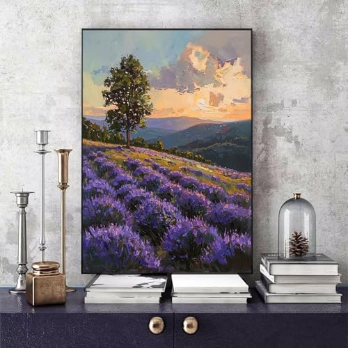 Malen Nach Zahlen Erwachsene Landschaft Malen Nach Zahlen Natur, DIY Set Erwachsene Paint by Numbers mit 3 Pinsel und Acrylfarben für Zimmer Deko Wohnzimmer, Geschenke für Frauen 40 x 50 cm -bby25062M von Generic