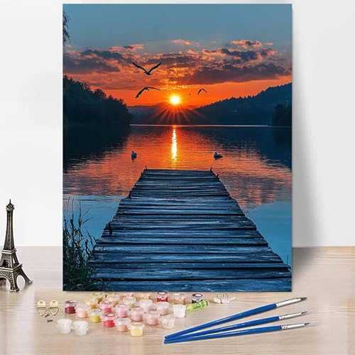 Malen Nach Zahlen Erwachsene Landschaft Malen Nach Zahlen Plank Road, DIY Set Erwachsene Mit 3 - Pinseln und Acrylfarbe, Handgemalt Ölgemälde für Frauen, Deko Wohnzimmer 60x80cm Ohne Rahmen -XY52L Malen Nach Zahlen Erwachsene Landschaft Malen Nach Zahlen Plank Road, DIY Set Erwachsene Mit 3 - Pinseln und Acrylfarbe, Handgemalt Ölgemälde für Frauen, Deko Wohnzimmer 60x80cm Ohne Rahmen -XY52L von Generic