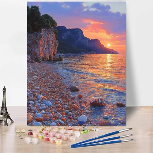 Malen Nach Zahlen Erwachsene Landschaft Malen Nach Zahlen Strand, DIY Set Erwachsene Mit 3 - Pinseln und Acrylfarbe, Handgemalt Ölgemälde für Frauen, Deko Wohnzimmer 100 x 135 cm Ohne Rahmen -XY183 Malen Nach Zahlen Erwachsene Landschaft Malen Nach Zahlen Strand, DIY Set Erwachsene Mit 3 - Pinseln und Acrylfarbe, Handgemalt Ölgemälde für Frauen, Deko Wohnzimmer 100 x 135 cm Ohne Rahmen -XY183 von Generic