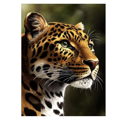 Malen Nach Zahlen Erwachsene Leopard DIY Set Erwachsene mit Leinwand zum Bemalen Tier 100x135cm 36 Farben Acrylfarben Set Pinsel, Malen Nach Zahlen Kinder für Zimmer Deko Geschenke für Frauen YH2-3820 von Generic