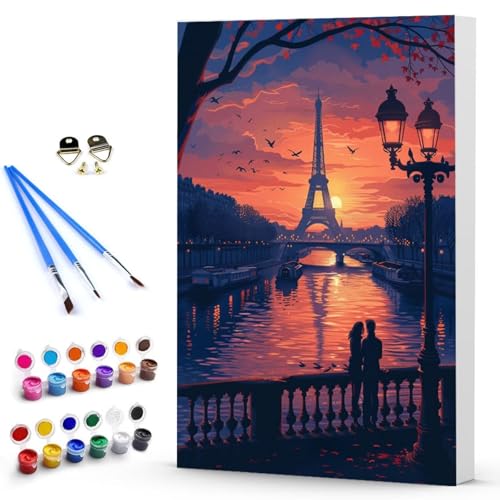 Malen Nach Zahlen Erwachsene London Malen Nach Zahlen Bastelset Erwachsene, DIY Landschaft Mit Pinseln und Acrylfarben Handgemalt Ölgemälde Leinwand Set, Home Deko 100 x 135 CM Ohne Rahmen -TL2503U2 von Generic