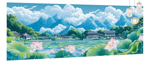 Malen Nach Zahlen Erwachsene Lotus, DIY Paint by Numbers für Anfänger und Kinder, Bastelset Handgemalt Ölgemälde Kreativ Set Mit 3-Pinseln und Acrylfarbe, Geschenk Home Décor Pflanze 90 X 240cm Y1133 Malen Nach Zahlen Erwachsene Lotus, DIY Paint by Numbers für Anfänger und Kinder, Bastelset Handgemalt Ölgemälde Kreativ Set Mit 3-Pinseln und Acrylfarbe, Geschenk Home Décor Pflanze 90 X 240cm Y1133 von Generic