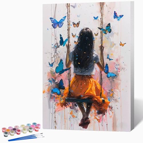 Malen Nach Zahlen Erwachsene MäDchen Malen Nach Zahlen Swing, Bastelset Erwachsene Mit 3-Pinseln Und Acrylfarbe, DIY Handgemalt öLgemäLde Kit FüR Geschenke, Zimmer Deko 40x50cm Ohne Rahmen -LKF07763R Malen Nach Zahlen Erwachsene MäDchen Malen Nach Zahlen Swing, Bastelset Erwachsene Mit 3-Pinseln Und Acrylfarbe, DIY Handgemalt öLgemäLde Kit FüR Geschenke, Zimmer Deko 40x50cm Ohne Rahmen -LKF07763R von Generic