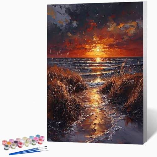 Malen Nach Zahlen Erwachsene Meer Malen Nach Zahlen Landschaft, Bastelset Erwachsene Mit 3-Pinseln Und Acrylfarbe, DIY Handgemalt öLgemäLde Kit FüR Geschenke, Deko 100x135cm Ohne Rahmen -LKF0799PD Malen Nach Zahlen Erwachsene Meer Malen Nach Zahlen Landschaft, Bastelset Erwachsene Mit 3-Pinseln Und Acrylfarbe, DIY Handgemalt öLgemäLde Kit FüR Geschenke, Deko 100x135cm Ohne Rahmen -LKF0799PD von Generic