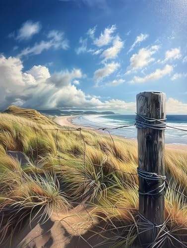 Malen Nach Zahlen Erwachsene Meer Malen Nach Zahlen Pflanze, Painting by Numbers, DIY Basteln Erwachsene Handgemalt Ölgemälde Set Mit Pinseln und Acrylfarbe für Zimmer Deko Geschenke 50x65cm 8-9535 von Generic
