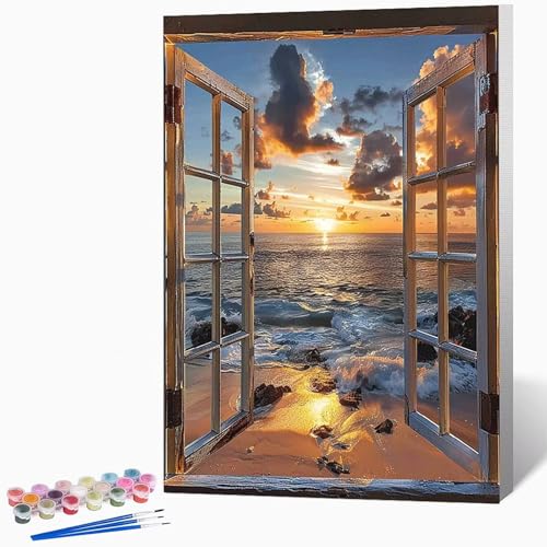 Malen Nach Zahlen Erwachsene Meer Malen Nach Zahlen Strand, Bastelset Erwachsene Mit 3-Pinseln Und Acrylfarbe, DIY Handgemalt öLgemäLde Kit FüR Geschenke, Zimmer Deko 50 x 65 cm Ohne Rahmen -LKF0778WA Malen Nach Zahlen Erwachsene Meer Malen Nach Zahlen Strand, Bastelset Erwachsene Mit 3-Pinseln Und Acrylfarbe, DIY Handgemalt öLgemäLde Kit FüR Geschenke, Zimmer Deko 50 x 65 cm Ohne Rahmen -LKF0778WA von Generic