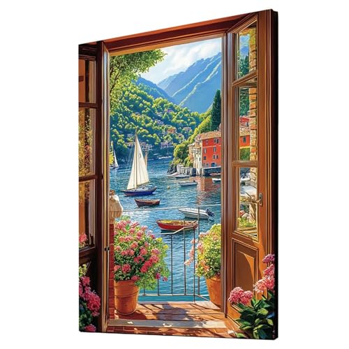 Malen Nach Zahlen Erwachsene Meerblick DIY Set Erwachsene mit Leinwand zum Bemalen Blume 55x40cm 36 Farben Acrylfarben Set und Pinsel, Malen Nach Zahlen Kinder für Deko Wohnzimmer Geschenke 2YH-2664 Malen Nach Zahlen Erwachsene Meerblick DIY Set Erwachsene mit Leinwand zum Bemalen Blume 55x40cm 36 Farben Acrylfarben Set und Pinsel, Malen Nach Zahlen Kinder für Deko Wohnzimmer Geschenke 2YH-2664 von Generic