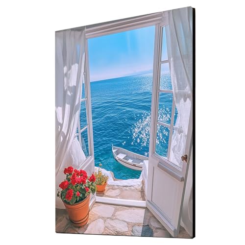 Malen Nach Zahlen Erwachsene Meerblick DIY Set Erwachsene mit Leinwand zum Bemalen Boot 60x80 cm 36 Farben Acrylfarben Set und Pinsel, Malen Nach Zahlen Kinder für Deko Wohnzimmer Geschenke 2YH-5386 Malen Nach Zahlen Erwachsene Meerblick DIY Set Erwachsene mit Leinwand zum Bemalen Boot 60x80 cm 36 Farben Acrylfarben Set und Pinsel, Malen Nach Zahlen Kinder für Deko Wohnzimmer Geschenke 2YH-5386 von Generic