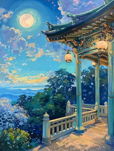 Malen Nach Zahlen Erwachsene Mond, Malen Nach Zahlen Landschaft, Paint by Numbers Bastelset Erwachsene DIY Handgemalt Ölgemälde Leinwand Kits für Wanddeko, Geschenke für Frauen Anfänger 40x50cm 8-5303 Malen Nach Zahlen Erwachsene Mond, Malen Nach Zahlen Landschaft, Paint by Numbers Bastelset Erwachsene DIY Handgemalt Ölgemälde Leinwand Kits für Wanddeko, Geschenke für Frauen Anfänger 40x50cm 8-5303 von Generic