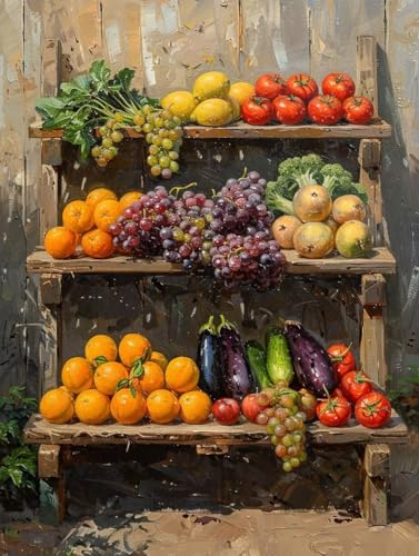 Malen Nach Zahlen Erwachsene Obst, Malen Nach Zahlen Zutaten, DIY Basteln Erwachsene Leinwand Kit Mit Pinseln und Acrylfarbe, DIY Paint by Numbers Kits, für Wanddeko, Geschenk, 30x40cm 6-6797 Malen Nach Zahlen Erwachsene Obst, Malen Nach Zahlen Zutaten, DIY Basteln Erwachsene Leinwand Kit Mit Pinseln und Acrylfarbe, DIY Paint by Numbers Kits, für Wanddeko, Geschenk, 30x40cm 6-6797 von Generic