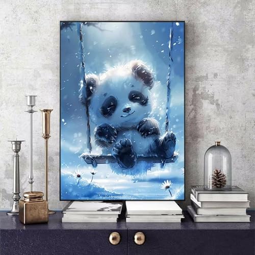 Malen Nach Zahlen Erwachsene Panda Malen Nach Zahlen Tier, DIY Set Erwachsene Paint by Numbers mit 3 Pinsel und Acrylfarben für Zimmer Deko Wohnzimmer, Geschenke für Frauen 60 x 80 cm -bby2506FM von Generic
