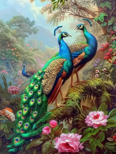 Malen Nach Zahlen Erwachsene Pfau, Malen Nach Zahlen Blume, Paint by Numbers Bastelset Erwachsene DIY Handgemalt Ölgemälde Leinwand Kits für Wanddeko, Geschenke für Frauen Anfänger 100x135cm G-2353 Malen Nach Zahlen Erwachsene Pfau, Malen Nach Zahlen Blume, Paint by Numbers Bastelset Erwachsene DIY Handgemalt Ölgemälde Leinwand Kits für Wanddeko, Geschenke für Frauen Anfänger 100x135cm G-2353 von Generic