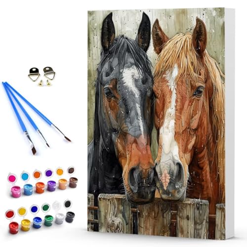 Malen Nach Zahlen Erwachsene Pferd Malen Nach Zahlen Bastelset Erwachsene, DIY Tier Mit Pinseln und Acrylfarben Handgemalt Ölgemälde Leinwand Set, Home Deko Geschenk 40 x 60 CM Ohne Rahmen -TL25032Y Malen Nach Zahlen Erwachsene Pferd Malen Nach Zahlen Bastelset Erwachsene, DIY Tier Mit Pinseln und Acrylfarben Handgemalt Ölgemälde Leinwand Set, Home Deko Geschenk 40 x 60 CM Ohne Rahmen -TL25032Y von Generic