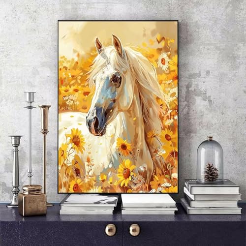 Malen Nach Zahlen Erwachsene Pferd Malen Nach Zahlen Sonnenblume, DIY Set Erwachsene Paint by Numbers mit 3 Pinsel und Acrylfarben für Zimmer Deko Wohnzimmer, Geschenke 100 X 135 CM -bby250601F5O Malen Nach Zahlen Erwachsene Pferd Malen Nach Zahlen Sonnenblume, DIY Set Erwachsene Paint by Numbers mit 3 Pinsel und Acrylfarben für Zimmer Deko Wohnzimmer, Geschenke 100 X 135 CM -bby250601F5O von Generic