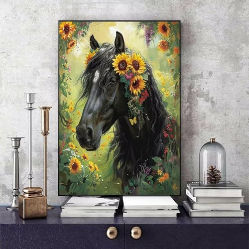 Malen Nach Zahlen Erwachsene Pferd Malen Nach Zahlen Sonnenblume, DIY Set Erwachsene Paint by Numbers mit 3 Pinsel und Acrylfarben für Zimmer Deko Wohnzimmer, Geschenke 100 x 135 cm -bby2506G2MJ7 Malen Nach Zahlen Erwachsene Pferd Malen Nach Zahlen Sonnenblume, DIY Set Erwachsene Paint by Numbers mit 3 Pinsel und Acrylfarben für Zimmer Deko Wohnzimmer, Geschenke 100 x 135 cm -bby2506G2MJ7 von Generic