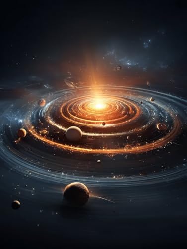 Malen Nach Zahlen Erwachsene Planet, DIY Basteln Erwachsene Leinwand Kit für Wanddeko, Sternenhimmel Malen Nach Zahlen Mit Pinseln und Acrylfarbe, DIY Paint by Numbers, Geschenke, 60x90cm 4-1648 von Generic