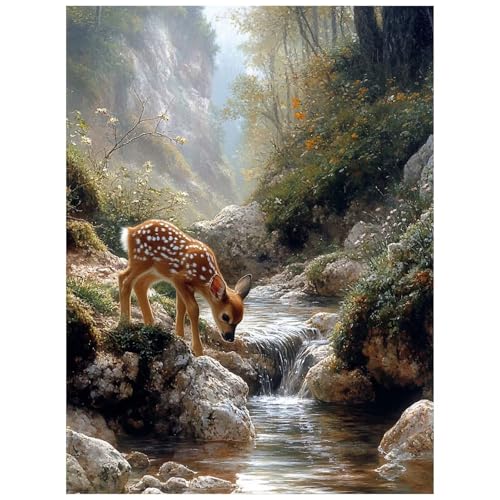 Malen Nach Zahlen Erwachsene Reh Malen Nach Zahlen Kinder, DIY Set Erwachsene mit Pinselset Acrylfarben Set Leinwand zum Bemalen 60 x 80CM, Landschaft Paint by Numbers Wanddeko Wohnzimmer 8YH-3953 Malen Nach Zahlen Erwachsene Reh Malen Nach Zahlen Kinder, DIY Set Erwachsene mit Pinselset Acrylfarben Set Leinwand zum Bemalen 60 x 80CM, Landschaft Paint by Numbers Wanddeko Wohnzimmer 8YH-3953 von Generic