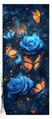 Malen Nach Zahlen Erwachsene Rose, DIY Malen Nach Zahlen XXL Paint by Numbers für Anfänger, Bastelset Handgemalt Ölgemälde Set Mit Pinseln und Acrylfarbe, Home Décor Schmetterling 60 X 150cm Y1326 von Generic