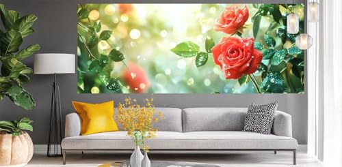 Malen Nach Zahlen Erwachsene Rose,DIY Paint by Numbers für Anfänger,Bastelset Handgemalt Ölgemälde Kreativ Set Mit 3-Pinseln und Acrylfarbe,Geschenk Home Wand Décor Blume 60 X 120cm Ohne Rahmen Y515 Malen Nach Zahlen Erwachsene Rose,DIY Paint by Numbers für Anfänger,Bastelset Handgemalt Ölgemälde Kreativ Set Mit 3-Pinseln und Acrylfarbe,Geschenk Home Wand Décor Blume 60 X 120cm Ohne Rahmen Y515 von Generic