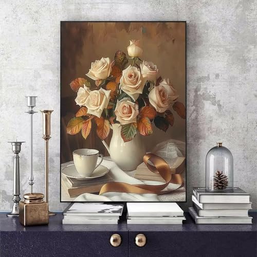 Malen Nach Zahlen Erwachsene Rose Malen Nach Zahlen Vase, DIY Set Erwachsene Paint by Numbers mit 3 Pinsel und Acrylfarben für Zimmer Deko Wohnzimmer, Geschenke für Frauen 70 X 95 CM -bby25066Z Malen Nach Zahlen Erwachsene Rose Malen Nach Zahlen Vase, DIY Set Erwachsene Paint by Numbers mit 3 Pinsel und Acrylfarben für Zimmer Deko Wohnzimmer, Geschenke für Frauen 70 X 95 CM -bby25066Z von Generic