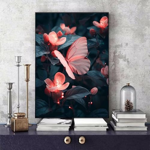 Malen Nach Zahlen Erwachsene Schmetterling Malen Nach Zahlen Blume, DIY Set Erwachsene Paint by Numbers mit 3 Pinsel und Acrylfarben für Zimmer Deko Wohnzimmer, Geschenke 40 X 60 CM -bby2506H965D Malen Nach Zahlen Erwachsene Schmetterling Malen Nach Zahlen Blume, DIY Set Erwachsene Paint by Numbers mit 3 Pinsel und Acrylfarben für Zimmer Deko Wohnzimmer, Geschenke 40 X 60 CM -bby2506H965D von Generic