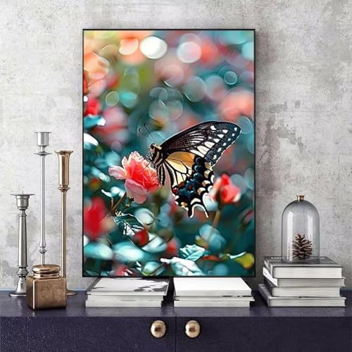 Malen Nach Zahlen Erwachsene Schmetterling Malen Nach Zahlen Blume, DIY Set Erwachsene Paint by Numbers mit 3 Pinsel und Acrylfarben für Zimmer Deko Wohnzimmer, Geschenke 50 X 65 CM -bby2506UF45N Malen Nach Zahlen Erwachsene Schmetterling Malen Nach Zahlen Blume, DIY Set Erwachsene Paint by Numbers mit 3 Pinsel und Acrylfarben für Zimmer Deko Wohnzimmer, Geschenke 50 X 65 CM -bby2506UF45N von Generic