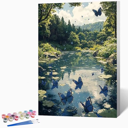 Malen Nach Zahlen Erwachsene Schmetterling Malen Nach Zahlen Landschaft, Bastelset Erwachsene Mit 3-Pinseln Und Acrylfarbe, DIY Handgemalt öLgemäLde Kit FüR Geschenke 20x30cm Ohne Rahmen -LKF0711JS Malen Nach Zahlen Erwachsene Schmetterling Malen Nach Zahlen Landschaft, Bastelset Erwachsene Mit 3-Pinseln Und Acrylfarbe, DIY Handgemalt öLgemäLde Kit FüR Geschenke 20x30cm Ohne Rahmen -LKF0711JS von Generic