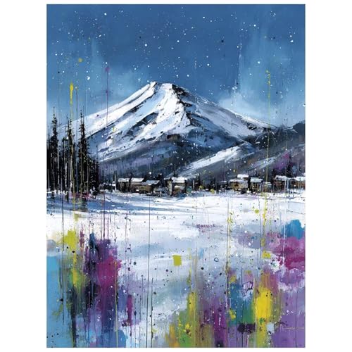 Malen Nach Zahlen Erwachsene Schneeberg Malen Nach Zahlen Kinder, DIY Set Erwachsene mit Pinselset Acrylfarben Set Leinwand zum Bemalen 60 x 80cm, Landschaft Paint by Numbers Deko wohnzimmer 8YH-1923 Malen Nach Zahlen Erwachsene Schneeberg Malen Nach Zahlen Kinder, DIY Set Erwachsene mit Pinselset Acrylfarben Set Leinwand zum Bemalen 60 x 80cm, Landschaft Paint by Numbers Deko wohnzimmer 8YH-1923 von Generic
