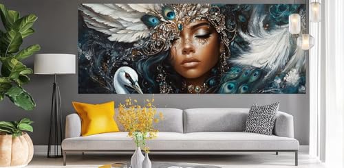 Malen Nach Zahlen Erwachsene Schönheit, DIY Paint by Numbers für Anfänger und Kinder, Bastelset Handgemalt Ölgemälde Kreativ Set Mit 3-Pinseln und Acrylfarbe, Geschenk Home Décor Tier 50 X 120cm Y543 von Generic