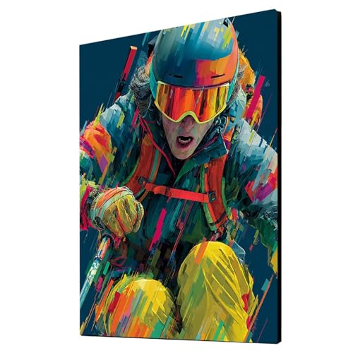 Malen Nach Zahlen Erwachsene Ski DIY Set Erwachsene mit Leinwand zum Bemalen Abstrakt 100x135cm 36 Farben Acrylfarben Set und Pinsel, Malen Nach Zahlen Kinder für Deko Wohnzimmer Geschenke 2YH-2890 Malen Nach Zahlen Erwachsene Ski DIY Set Erwachsene mit Leinwand zum Bemalen Abstrakt 100x135cm 36 Farben Acrylfarben Set und Pinsel, Malen Nach Zahlen Kinder für Deko Wohnzimmer Geschenke 2YH-2890 von Generic