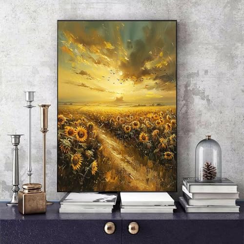 Malen Nach Zahlen Erwachsene Sonnenblume Malen Nach Zahlen Landschaft, DIY Set Erwachsene Paint by Numbers mit 3 Pinsel und Acrylfarben für Zimmer Deko Wohnzimmer, Geschenke 70 X 95 CM -bby25065K Malen Nach Zahlen Erwachsene Sonnenblume Malen Nach Zahlen Landschaft, DIY Set Erwachsene Paint by Numbers mit 3 Pinsel und Acrylfarben für Zimmer Deko Wohnzimmer, Geschenke 70 X 95 CM -bby25065K von Generic
