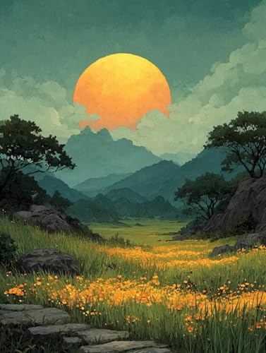 Malen Nach Zahlen Erwachsene Sonnenuntergang, DIY Basteln Erwachsene Leinwand Kit für Wanddeko, Pflanzen Malen Nach Zahlen Mit Pinseln und Acrylfarbe, DIY Paint by Numbers, Geschenke, 40x50cm J-7049 Malen Nach Zahlen Erwachsene Sonnenuntergang, DIY Basteln Erwachsene Leinwand Kit für Wanddeko, Pflanzen Malen Nach Zahlen Mit Pinseln und Acrylfarbe, DIY Paint by Numbers, Geschenke, 40x50cm J-7049 von Generic