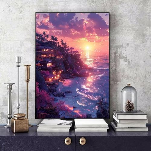 Malen Nach Zahlen Erwachsene Sonnenuntergang Malen Nach Zahlen Landschaft, DIY Set Erwachsene Paint by Numbers mit 3 Pinsel und Acrylfarben für Zimmer Deko Wohnzimmer 100 x 135 cm -bby25064L2WV Malen Nach Zahlen Erwachsene Sonnenuntergang Malen Nach Zahlen Landschaft, DIY Set Erwachsene Paint by Numbers mit 3 Pinsel und Acrylfarben für Zimmer Deko Wohnzimmer 100 x 135 cm -bby25064L2WV von Generic