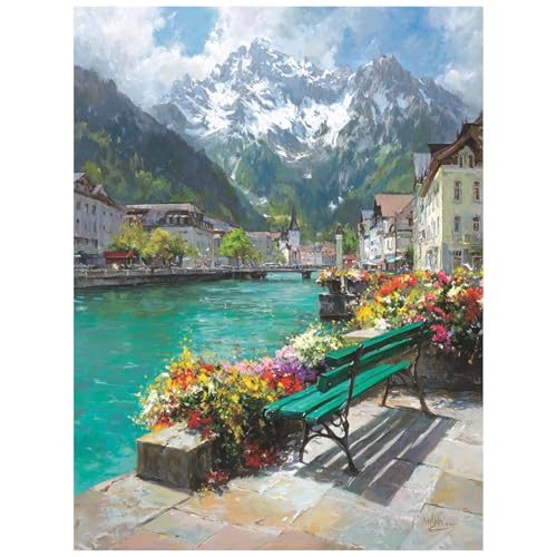 Malen Nach Zahlen Erwachsene Stadt Malen Nach Zahlen Kinder, DIY Set Erwachsene mit Pinselset Acrylfarben Set Leinwand zum Bemalen 40x55cm, Schneeberg Paint by Numbers Wanddeko Wohnzimmer 8YH-4007 Malen Nach Zahlen Erwachsene Stadt Malen Nach Zahlen Kinder, DIY Set Erwachsene mit Pinselset Acrylfarben Set Leinwand zum Bemalen 40x55cm, Schneeberg Paint by Numbers Wanddeko Wohnzimmer 8YH-4007 von Generic