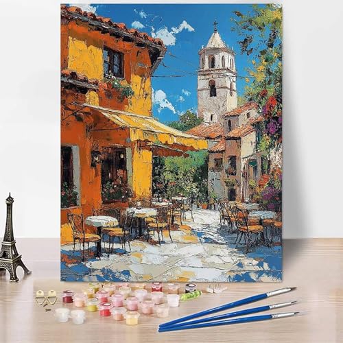 Malen Nach Zahlen Erwachsene Stadt Malen Nach Zahlen Landschaft, DIY Set Erwachsene Anfänger Mit 3 - Pinseln und Acrylfarbe, Handgemalt Ölgemälde für Frauen, Deko Wohnzimmer 30×40cm Ohne Rahmen -XY39E Malen Nach Zahlen Erwachsene Stadt Malen Nach Zahlen Landschaft, DIY Set Erwachsene Anfänger Mit 3 - Pinseln und Acrylfarbe, Handgemalt Ölgemälde für Frauen, Deko Wohnzimmer 30×40cm Ohne Rahmen -XY39E von Generic