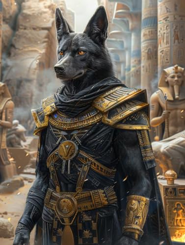 Malen Nach Zahlen Erwachsene Statue Malen Nach Zahlen Hund, Painting by Numbers, DIY Basteln Erwachsene Handgemalt Ölgemälde Set Mit Pinseln und Acrylfarbe für Zimmer Deko Geschenke 60x70cm F-1322 von Generic