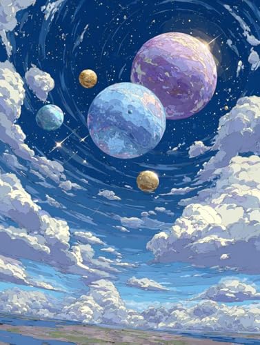Malen Nach Zahlen Erwachsene Sternenhimmel, Malen Nach Zahlen Planet, DIY Basteln Erwachsene Leinwand Kits, DIY Paint by Numbers Adult Kits Mit Pinseln und Acrylfarbe, für Wanddeko, 100x135cm 0-3134 Malen Nach Zahlen Erwachsene Sternenhimmel, Malen Nach Zahlen Planet, DIY Basteln Erwachsene Leinwand Kits, DIY Paint by Numbers Adult Kits Mit Pinseln und Acrylfarbe, für Wanddeko, 100x135cm 0-3134 von Generic