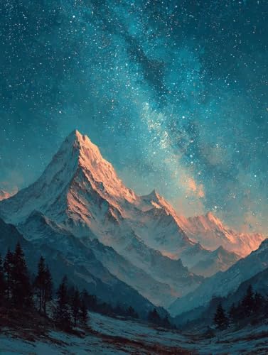 Malen Nach Zahlen Erwachsene Sternenhimmel, Malen Nach Zahlen Schneeberg, DIY Basteln Erwachsene Leinwand Kits, DIY Paint by Numbers Adult Kits Mit Pinseln und Acrylfarbe, für Wanddeko, 30x40cm J-1478 Malen Nach Zahlen Erwachsene Sternenhimmel, Malen Nach Zahlen Schneeberg, DIY Basteln Erwachsene Leinwand Kits, DIY Paint by Numbers Adult Kits Mit Pinseln und Acrylfarbe, für Wanddeko, 30x40cm J-1478 von Generic