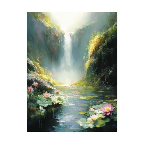 Malen Nach Zahlen Erwachsene Stürze DIY Set Erwachsene mit Leinwand zum Bemalen Blume 100 x 135cm 36 Farben Acrylfarben Set und Pinsel, Malen Nach Zahlen Kinder für Zimmer Deko Geschenke 2YH-14738 von Generic